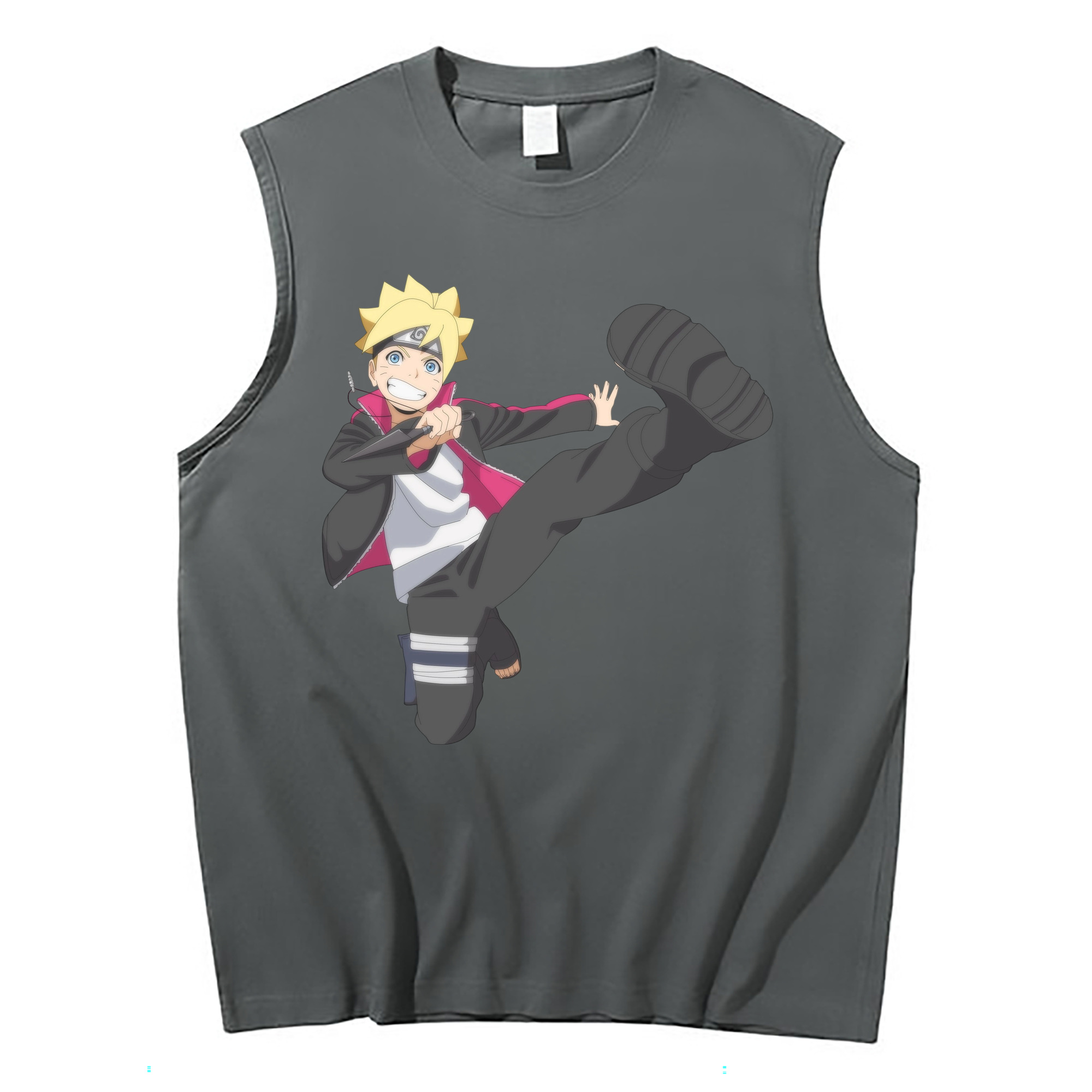（画像用） NARUTO -ナルト- うずまき ボルト Uzumaki Boruto コットン100％タンクトップ（フロントプリント）